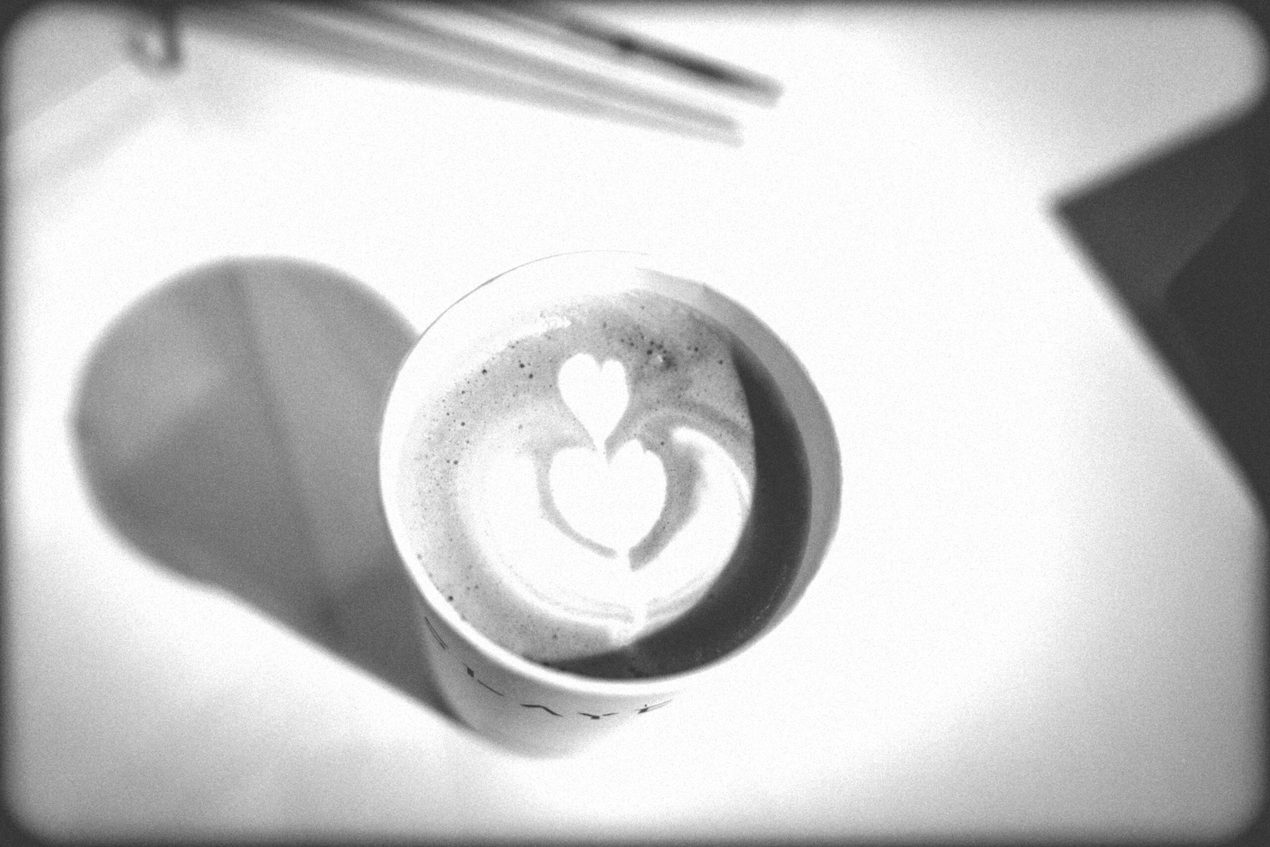 Milchschäumen und Latte Art